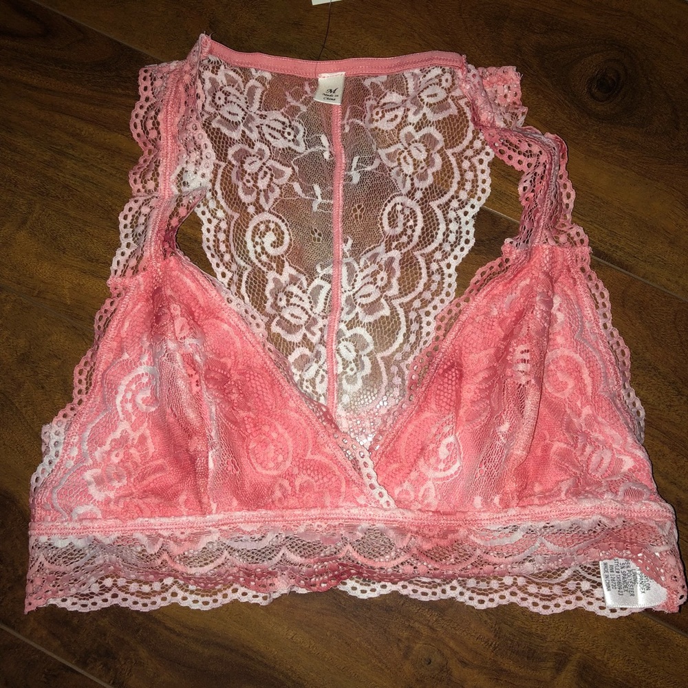 Brand new Pink lace bralette